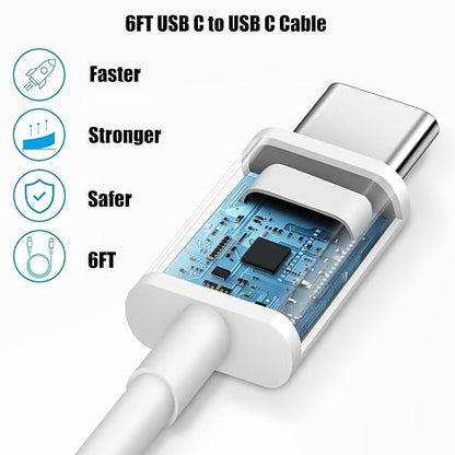 iPhone 17 16 Pro Max Charger Fast Charging, 20W Quick USB C Chargers Type C Charging Block 6Feet USB C to C Charger Cable for iPhone 17/17 Pro/17 ProMax/17 Air/16 Pro/16 ProMax/16e/15 ProMax/15Plus