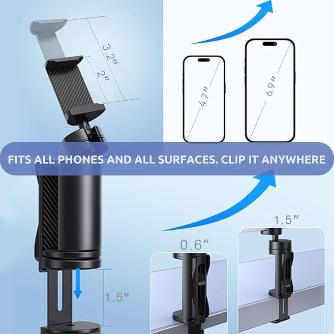 5 PACK Airplane Phone Holder Travel Essentials Accessories – Universal Hands Free Cell Phone Stand Mount for Air Plane Table Seat Desk, Cruise, Car & Flight – Mini Size for Vacation, iPhone, Samsung