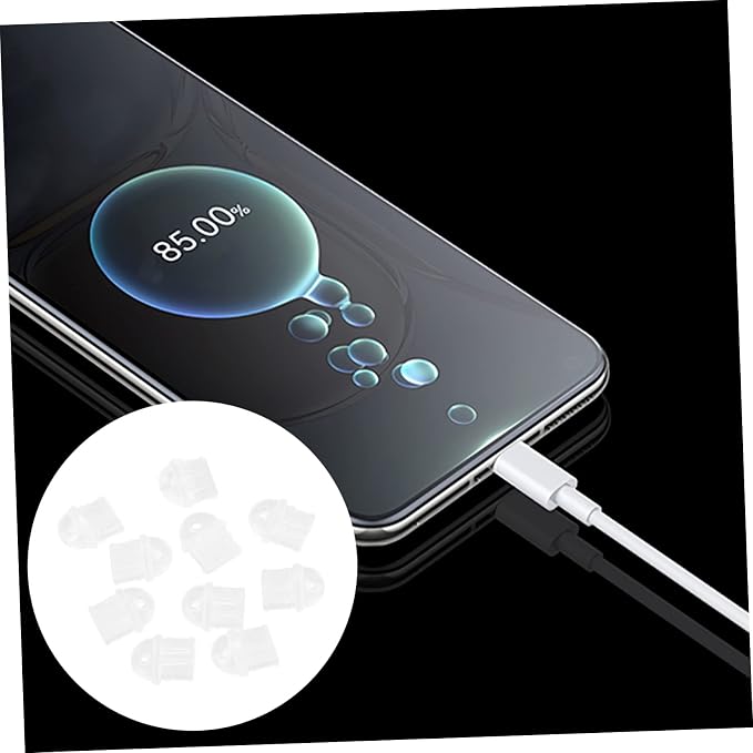Housoutil 4sets USB c Plug for Cell Phone Protective Port Cover with Easy Install and Reusable Design Stopper for Phone Supplies 10pcs*4