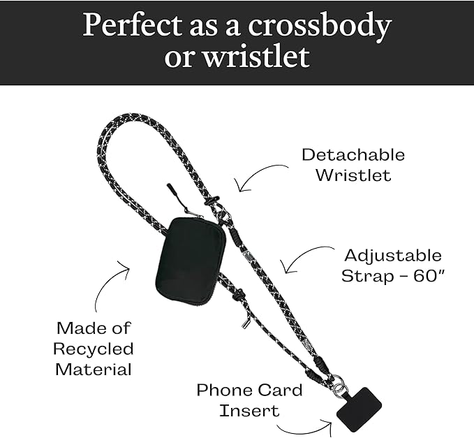 Save the Girls Active Rope Clip and Go Phone Strap – Cell Phone Lanyard for Life on the Move