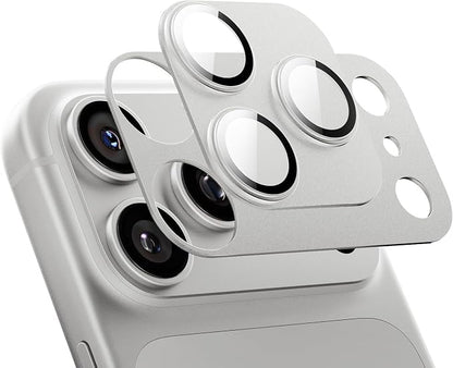 MAGIC JOHN for iPhone 17 Pro Max Camera Lens Protector 6.9'', HD Clear, Magnetic Tempered-Glass Lens Film, Ultra-Tough, Anti-Scratch, Case Friendly, 2 Pack,Sliver