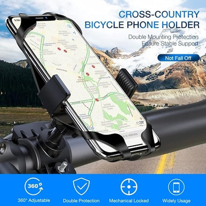 Handlebar Bicycle Mount for Galaxy A03s A13 A14 A23 A53 A54 5G Phones - Silicone Holder Bike Non-Slip Strap Shockproof M9V Compatible with Samsung Galaxy A03s/A13/A14/A23/A53/A54 5G