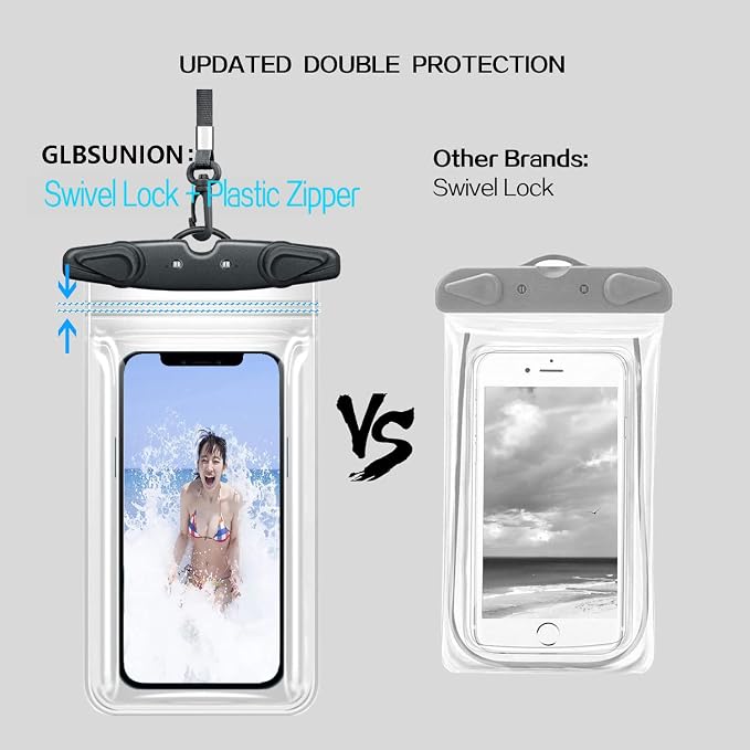 Universal Waterproof Phone Pouch, 4 Pack IPX8 Waterproof Phone Lanyard Case Compatible with iPhone 17 16 15 14 13 Max Pro Plus, Galaxy S23 S22 S24 Note 20/10/9 up to 7.5", Dry Bag for Vacation