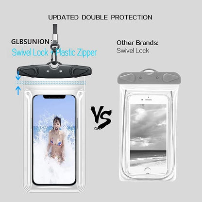 Universal Waterproof Phone Pouch, 4 Pack IPX8 Waterproof Phone Lanyard Case Compatible with iPhone 17 16 15 14 13 Max Pro Plus, Galaxy S23 S22 S24 Note 20/10/9 up to 7.5", Dry Bag for Vacation