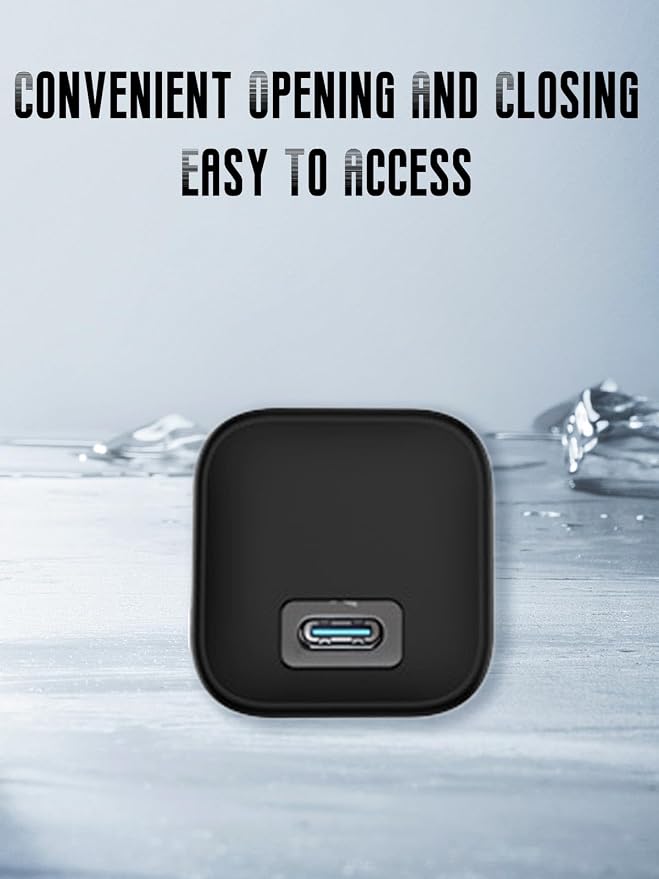 Case for Anker Nano 45W USB-C Charger (Model: B2692), Kids-Friendly Soft Silicone Protective Cover, Shockproof, Waterproof (Black)
