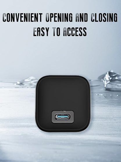 Case for Anker Nano 45W USB-C Charger (Model: B2692), Kids-Friendly Soft Silicone Protective Cover, Shockproof, Waterproof (Black)