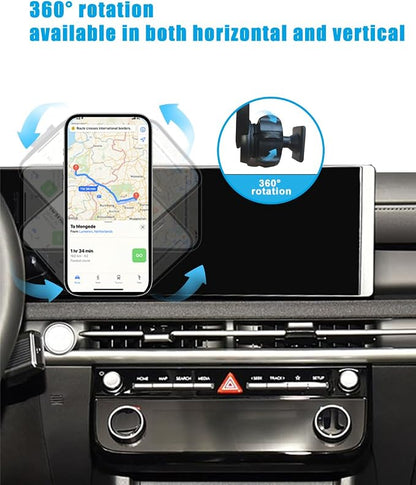 Phone Holder Mount for 2025 2026 Hyundai Tucson/Tucson Hybrid Accessories Accessories Magnetic Car Dash Cell Holder for Most Smartphones with Dash Organizer Auto Interior(for 12.3 Inch Screen)