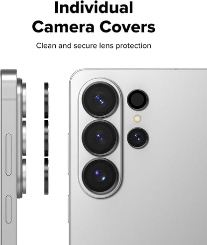 Ringke Camera Lens Frame Glass for Samsung Galaxy S26 Ultra Camera Lens Protector [Individual Lens Covers] Tempered Glass Covers and Aluminum Alloy Frames - 2 Pack