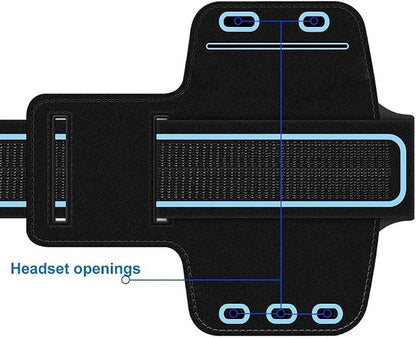 MMOBIEL Sports Armband Compatible with iPhone 17/17 Pro Max/16/16 Pro/15/15 Pro Max/14/14 Pro Max/13/13Pro/13 Pro Max/12/12Pro/12 Pro Max/11-6.8" (Black) Soft Stretch Reflective Adjustable