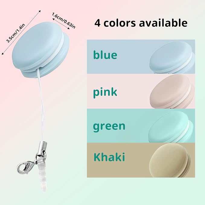 Macaron Phone Screen Cleaner,2024 New Macaron Mobile Phone Screen Cleaning Ball, Mobile Phone Screen Wipe Pendant (4 Pcs)