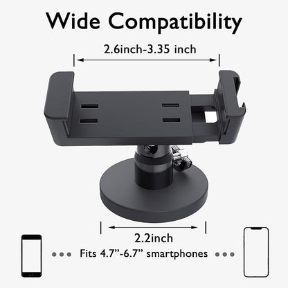EDSRDUX Gym Magnetic Phone Holder Mount, 360° Rotatable Magnetic Phone Holder for Gym, N52 Magnet Phone Holder for 4.7-6.5" Smartphones, Gym Essentials Accessories
