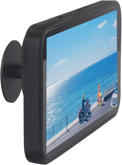 Magnetic Shower Phone Holder - Adhesive Wall Mount 360° Adjustable Phone Mount with N52 Strong Magnet (with Metal Ring Adapter for All Phones) | Waterproof, Used in Car Bathroom Kitchen