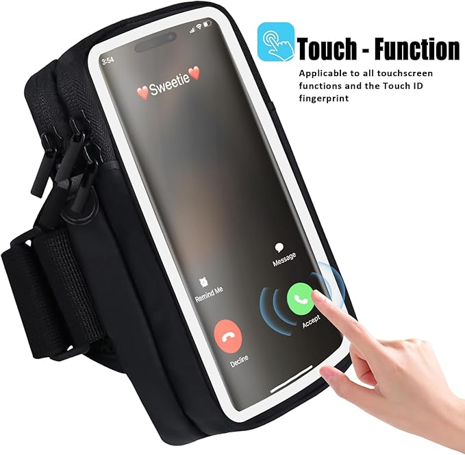 Phone Holder for Running Armband, Cell Phone Purse Small Crossbody Bags for Women Men Kids,3 in 1 Phone Sports Armband Sleeve Fit iPhone,Galaxy,Smartphones Hiking,Walking,Workout,Exercise,Gym