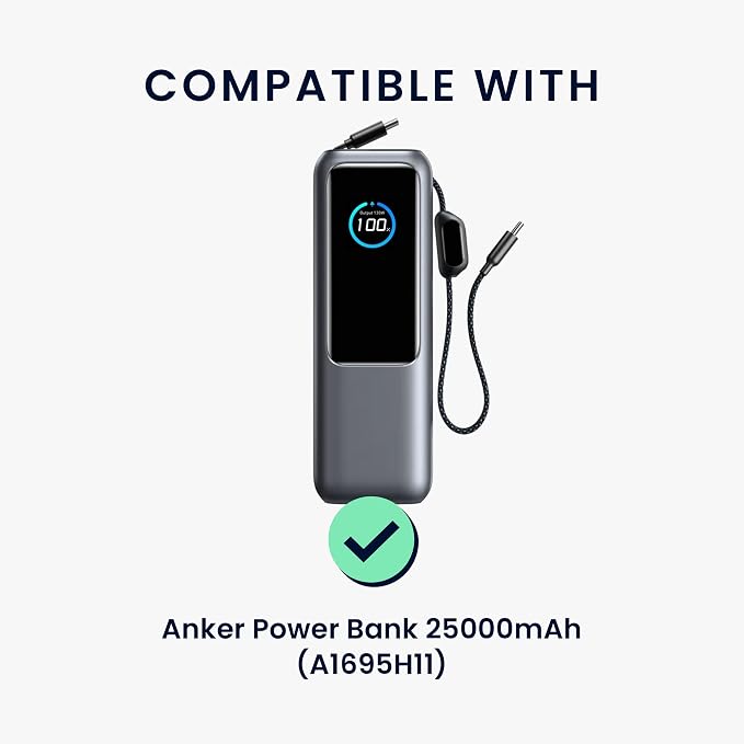 kwmobile Case Compatible with Anker Power Bank 25000mAh (A1695H11) - Portable Powerbank Cover - External Battery Charger Bag, Shockproof - Pastel Green