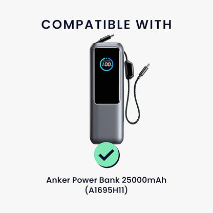 kwmobile Case Compatible with Anker Power Bank 25000mAh (A1695H11) - Portable Powerbank Cover - External Battery Charger Bag, Shockproof - Pastel Green