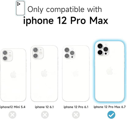 for iPhone 12 Pro Max Case Silicone Compatible with Magsafe Case, Ultra Slim Thin Magnetic Phone Cases Mag Safe, Cute Soft Rubber Gel TPU Matte Plain Wireless Charging Cover for Women, Black