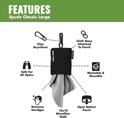 Alpine Innovations SPUDZ Classic Microfiber Cloth, Screen Cleaner and Lens Cleaner, Nautical Stripes, Large, 10 x 10 Inches