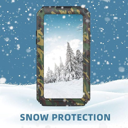 Mitywah Shockproof Case Compatible with iPhone X/XS,Waterproof Full Body Protective Cover with Impact Resistant Aluminium Alloy,Strong Military Defender Heavy Duty Metal Shell for Outdoor, Camouflage