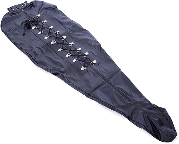 Leather Sports Armor Fully Coated Bag with Sleeping Bag Arm Sleeves,Fully Enclosed Mummy,Skinny Leather Mermaid for Men/Women