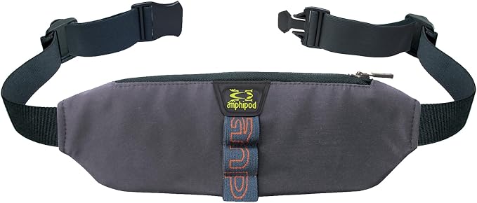 Amphipod AirFlow Trail Pack, Runners Storage Waist Pack Belt for Running & Jogging, Men & Women - Charcoal - XL