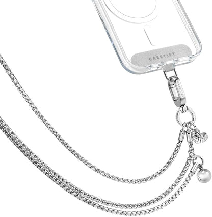 CASETiFY Metal Heart Crossbody Strap - Gold/Silver