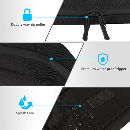 GOX Cable Organizer Travel Bag, Water Resistant Electronic Accessories Case, All-in-One Tech Storage Pouch for Chargers, Cords, Batteries,Phone, Hard Drive & Power Bank, Black