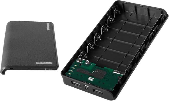 USB 6X 18650 External Backup Battery Charger Box for Case for Portable Charger Box