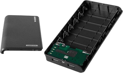 USB 6X 18650 External Backup Battery Charger Box for Case for Portable Charger Box