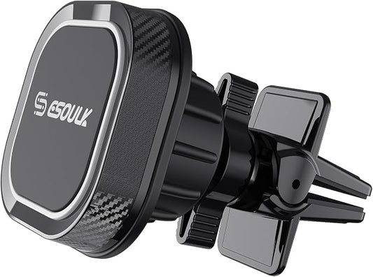 Esoulk Magnetic Car Phone Mount - Universal Air Vent Cell Phone Holder, Hands-Free Strong Magnet Auto Mount, 360° Rotation, Compatible with iPhone, Samsung Galaxy & All Smartphones
