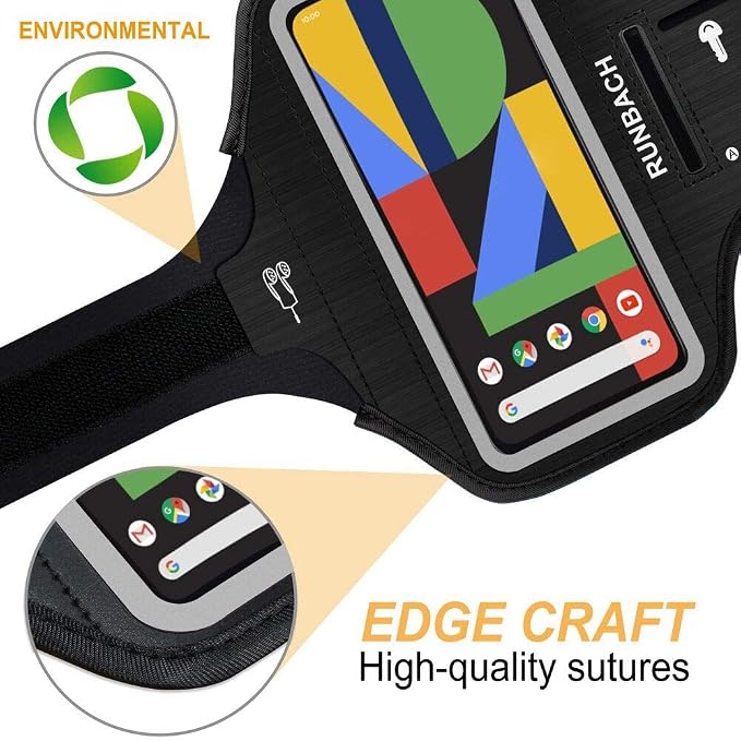 Running Armband for Google Pixel 10/10 Pro/10a/9/9 Pro/9a/8/7/6/6 Pro/5a/4XL/3a XL/3 XL, Running Exercise Case with Card Slot for Pixel (Black)