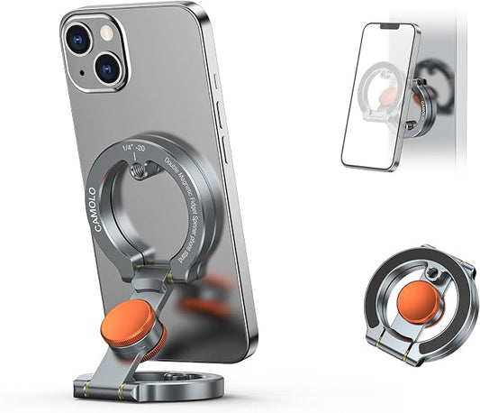 Magnetic Phone Stand with Spinner,Dual Rings Holder,360° Magnetic Phone Ring Grips,Compatible with iPhone 17/16/15/14/13/12 Series&MagSafe for Gym Office Travel Tiktok,Stress Relief Fidget Spinner