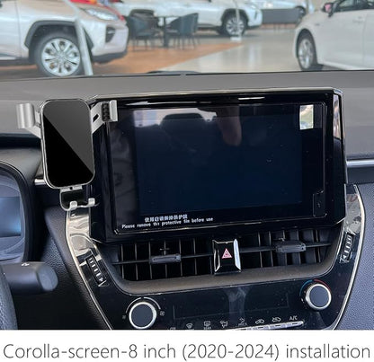 Car Phone Holder for Toyota Corolla 2020 2021 2022 2023 2024 2025 2026 and Toyota Corolla Cross 2022-2026[only fit 8-inch Touch Screen] Auto Interior Accessories Best Cell Phones Mount Cellphone Stand