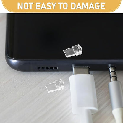 Housoutil Clear Charging Port Plugs 20Pcs Protective Dust Caps for Easy Install USB Dust Plug to Prevent Debris and Maintain Phone Port Functionality