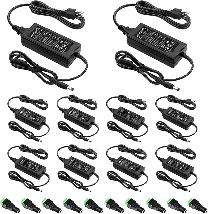 ALITOVE 24 Volt Power Supply DC 24V 3A 72W AC Power Adapter 100-240v 50-60hz AC to DC Converter 3amp Transformer with 5.5x2.1mm DC Output Jack for LED Light 3D Printer CCTV Camera System