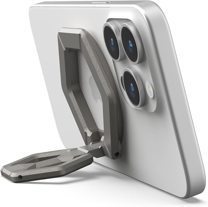 URBAN ARMOR GEAR UAG Magnetic Phone Ring Stand Compatible with MagSafe Magnet, Removable Metal Finger Ring Grip & 360 Rotation Adjustable Kickstand for iPhone 17, Galaxy S26, Titanium