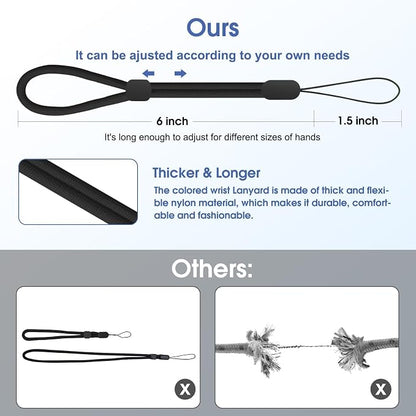 FrgKbTm Hand Wrist Strap Lanyard, Adjustable Nylon Colorful for Mobile Phone, Camara, USB Flash Drive, ID Name Tag Badge