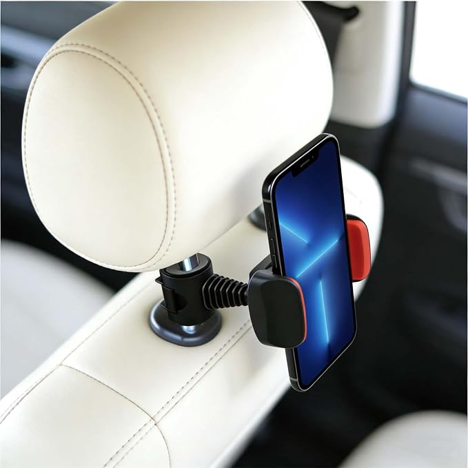 Car Back Seat Phone Holder，Universal Car Backseat Headrest Phone Mount，Adjustable Headrest Phone Car Mount