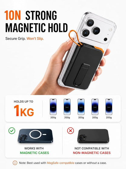 for Magsafe Power Bank iPhone, USB C Magnetic Portable Charger Fast Charging Built in Cable, 10000mAh Wireless Battery Pack for iPhone17/16/15/14/13/12, Travel & Daily Use Essentials Powerbank
