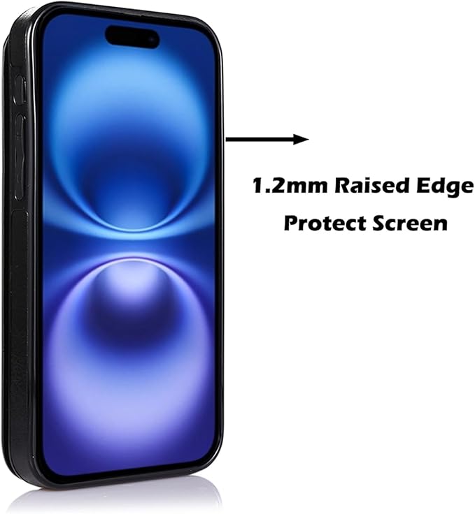 uCOLOR for iPhone 17 Wallet Case with Card Holder PU Leather RFID Blocking Design iPhone 17 flip case for Women Men Magnetic Clasp Kickstand Design 6.3 inch (Black Leopard)
