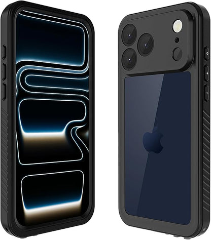 Lanenas for iPhone 17 Pro Max Case Waterproof Case with Built-in Screen Protector, Full Body Dustproof Shockproof Heavy Duty Tough Rugged Phone Protective Cover for iPhone 17 Pro Max 6.9inch Black