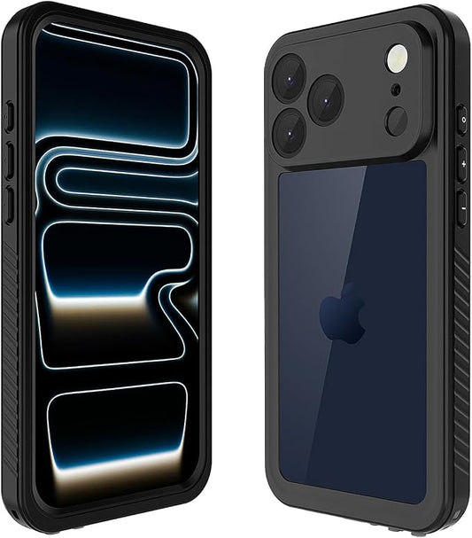 Lanenas for iPhone 17 Pro Max Case Waterproof Case with Built-in Screen Protector, Full Body Dustproof Shockproof Heavy Duty Tough Rugged Phone Protective Cover for iPhone 17 Pro Max 6.9inch Black