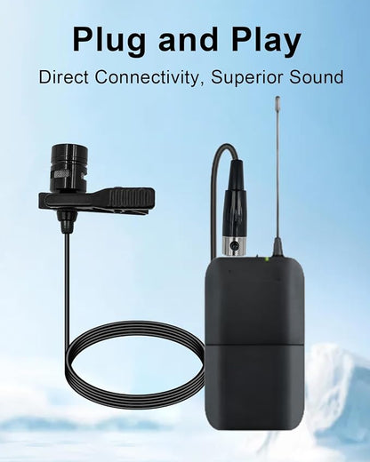 Lavalier Lapel Microphone Compatible with Shure KCX, PGX, BLX, SLX, GLX, ULX, QLX, FP, L1, LX1, SC1, U1, UC1, UT1, T1 Wireless Transmitter Unidirectional Condenser Mic (Mini XLR TA4F 4 Pin Plug)