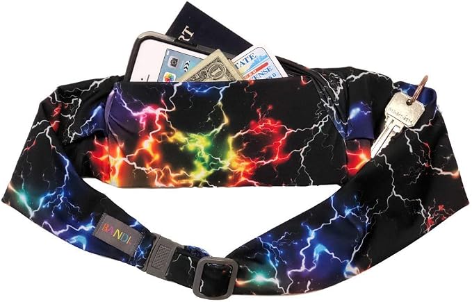 BANDI Running Belt for Women & Men – USA Made No-Bounce Adjustable Waist Pack & Secure Fanny Pack – Fits All Phones, Gels & Essentials – Zipper-Free, Medical Device Friendly