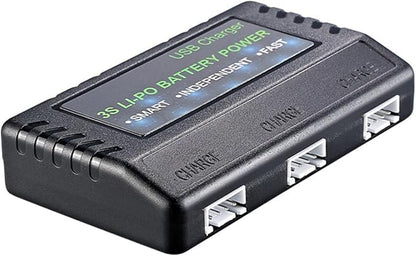 Baoblaze 11.1V LI Charger USB MA 12.6-12.8 Balanced Charger Case for 3S Batteris