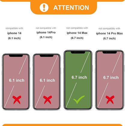 Bocasal Crossbody Wallet Case for iPhone 14 Plus, RFID Blocking PU Leather Zipper Handbag Purse Flip Cover, Kickstand Folio Case with Card Slots Holder Wrist Strap Lanyard 5G 6.7 Inch (Dark Purple)