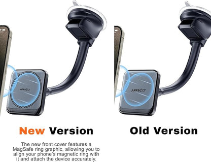 APPS2Car Magnetic Car Phone Holder, Compatible with MagSafe, Magnetic Phone Mount for iPhone 17 16 15 14 13 Series, Universal Magnet Phone Holder for Car