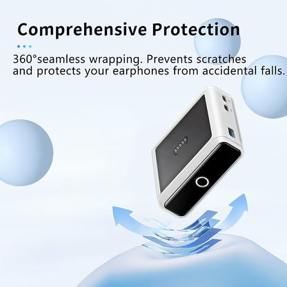 NOUKAJU Case for Anker Prime Power Bank Charging Base(100W), Silicone Protective Cover,Drop-Proof,Scratch-Proof,Protective Case for Anker Prime 27,650mAh Charging Base 100W(Transparent-White)