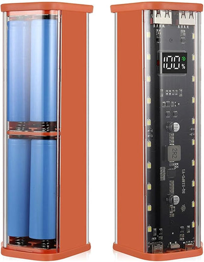 Portable 8x18650 Battery Storage Box Power Sources Box with Quickly Charging MultiProtection Features
