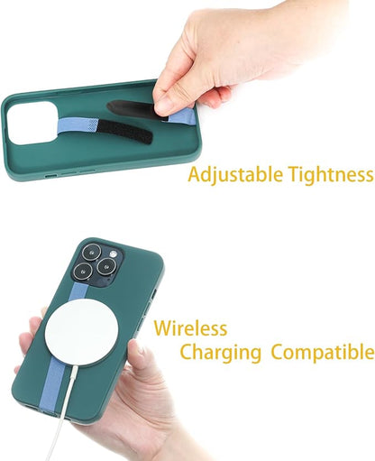 TFY Elastic Phone Strap, Universal Slim Hand Finger Grip, Non-slip Cell Phone Holder, fit Most Smartphones Case - 2 Pieces