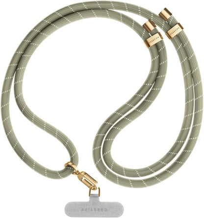 CASETiFY 8mm Rope Cross Body Strap with Card - Khaki